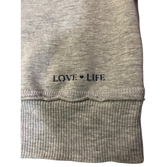 No Boundaries Cropped Sweatshirt Juniors S (3) Used Gray Blue Y2K - Picture 13 of 15